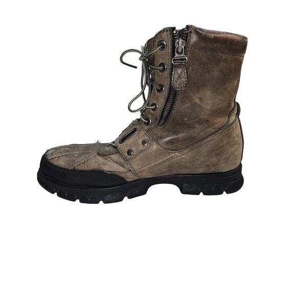 Polo Ralph Lauren 11D Andreas Distress Grunge Leather Combat Farmcore Work Boot - Picture 5 of 8